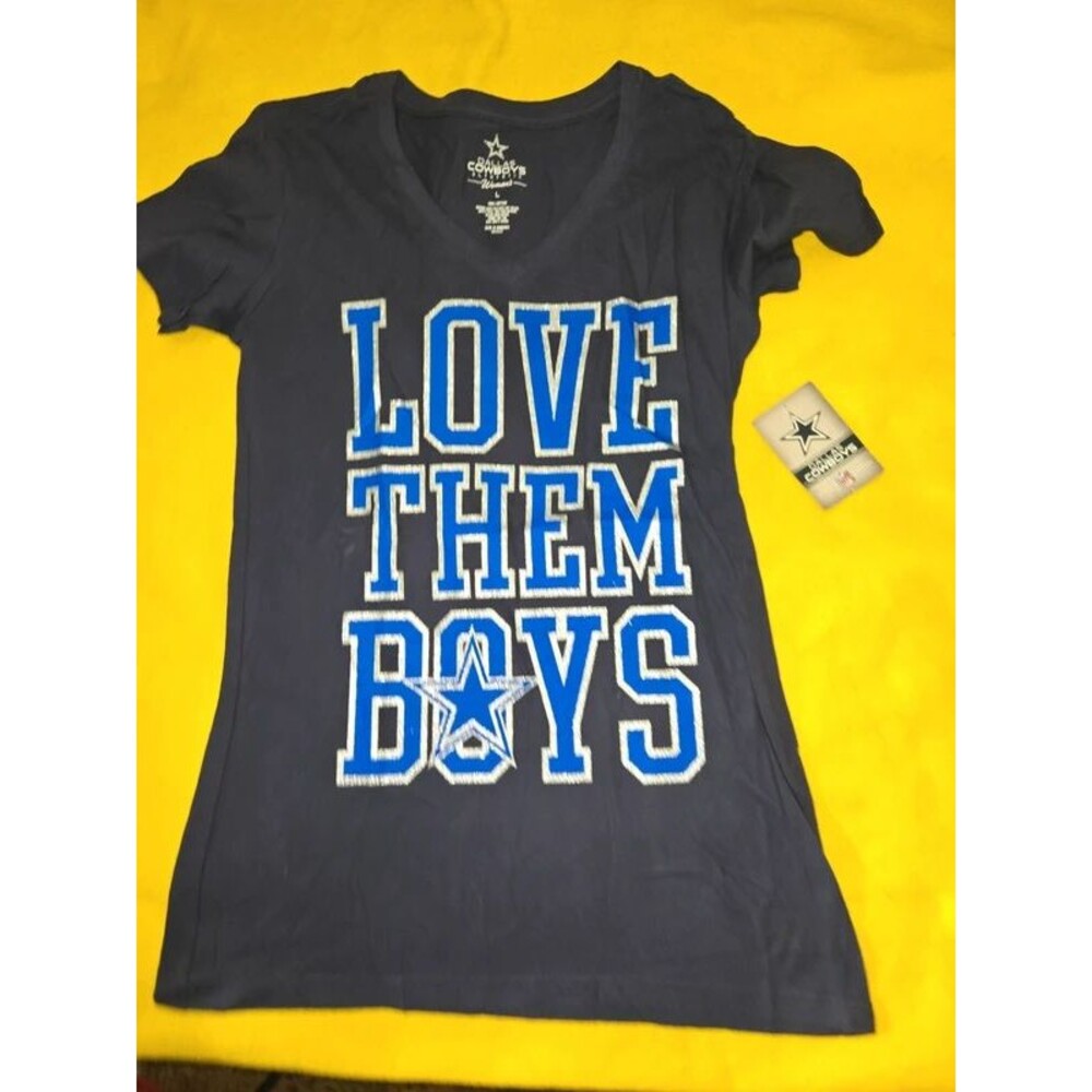 Dallas Cowboys Women's Love Them Boys Large T-Shirt (BLOC-30)
